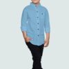 ZAKAR STYLE Boys Solid Casual Shirt in Cotton Fabric (in, Age, 7 Years, 8 Years, Sky) - Image 2