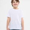 Double F Branded Cotton Bio wash Round Neck Half Sleeve Solid T-Shirt for Boys and Baby (5 Years-6 Years, White) - Image 2