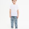 Double F Branded Cotton Bio wash Round Neck Half Sleeve Solid T-Shirt for Boys and Baby (5 Years-6 Years, White) - Image 5