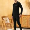 Lux Cottswool Men's Cotton Thermal Set (COTT_Black_FS_RN_TRO_Set_90) - Image 3