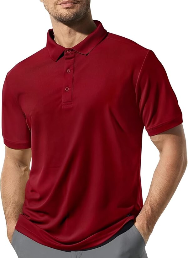 BIRDBRID Men's Classic Polo T-Shirt, Men's Clothing, Men's Cotton Polo, Slim fit Polo Shirt, Polo Shirt for All-Day Comfort, Maroon, Medium, Available in Single