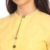 BIBA Women's Yellow A-Line Cotton Yarndyed Kurta - Image 6