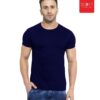 Scott International Men's Regular Fit T-Shirt - Cotton Blend, Half Sleeve, Round Neck, Stylish, Solid Plain T-Shirts for Men, Mens t Shirt - Pack of 3 (Navy Blue,Charcoal & Grey, XL) - Image 4