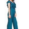 Fashion Dream Girls Front Button Flutter Sleeve Maxi Jumpsuit (Blue_9-10 Years) - Image 5