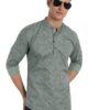 Majestic Man Cotton Printed Designer Short Kurta for Men (XXX-Large, Green) - Image 7