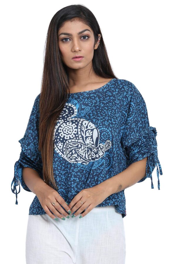 BIBA WOMEN PRINTED MIX AND MATCH(INDIE MI15017_BLUE_36)