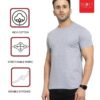 Scott International Men's Regular Fit T-Shirt - Cotton Blend, Half Sleeve, Round Neck, Stylish, Solid Plain T-Shirts for Men, Mens t Shirt - Pack of 3 (Navy Blue,Charcoal & Grey, XL) - Image 7