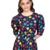 Jwalin Girls Colorful Polka Printed Long Jumpsuit (Navy Blue_9-10 Year) - Image 3