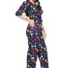 Jwalin Girls Colorful Polka Printed Long Jumpsuit (Navy Blue_9-10 Year) - Image 4