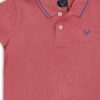 Allen Solly Junior Boy's Plain Regular fit Polo (ABTS31901820_Coral with Royal Blue 7-8 Years) - Image 3