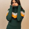 PRETTIFY Women's and Girl's Full Sleeves Casual Types Winter Wear Self Design Hoodie. (in, Alpha, L, Green-4) - Image 4