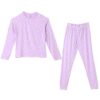 Nuego Cotton Printed Pyjama Set for Girls Night Suit Pyjama Top & Pyjama Bottom Set, Full Sleeves Coord Set for Girl Nightwear Sleepwear Set for 8-9 Years Kids Girls - (Purple) - Image 4