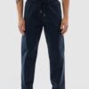 Snitch Mens Navy Multi Pocket Drawstring Cotton Blend Full Length Light Weight Breathable Relaxed Fit Cargo Pants - Image 4