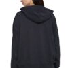 American Eagle Women Navy Fleece Graphic High-Low Hoodie - Image 4