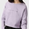 VYBN Women's Cotton Oversized Crop T-Shirt | Ribbed Cuff Long-Sleeve Solid Short Top | Drop Shoulder Loose Fit Crop Top | Casual, Soft Breathable Fabric | Solid Color and Boho Style (Pastel Lilac_XS) - Image 5