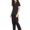 Clovia Night Suits for Women, Night Dresses for Women, Pyjama Set for Women, Cotton Night Suit for Women, Night Wear for Women, Lounge Wear Set for Women - Printed Shirt & Pyjama (LS0025D13_Black_L) - Image 9