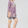 Bee M Pee Designer Regular Fit Short Kurti Tops for Jeans for Women I Chikankari Rayon Cotton Long Kurta Kurti for Women I Stylish Wear Kurti Top for Girls Lavender, Large - Image 5