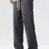 FN3 Lossefit Solid Trackpant For Men|| Mid Rise Regular Fit Track Pant For Men Dark Grey, Large - Image 2