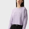 VYBN Women's Cotton Oversized Crop T-Shirt | Ribbed Cuff Long-Sleeve Solid Short Top | Drop Shoulder Loose Fit Crop Top | Casual, Soft Breathable Fabric | Solid Color and Boho Style (Pastel Lilac_XS) - Image 6