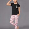 BLOEM Girls Cotton Animal Print Nightsuit | Top & Pyjama Set for Girls | Soft & Breathable Sleepwear Set (White, 7-8 Years) - Image 4