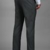 Louis Philippe Men's Slim Pants (LPTFMSLBL92195_Charcoal - Image 4
