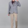 Cantabil Checkered Blue Full Sleeves Notch Lapel Formal Blazer for Men | Formal Blazer for Men | Men Blazer for Formal (MBZF00165_Blue_38) - Image 5