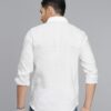 ROOKIES 100% Linen Solid Shirt for Men - Full Sleeves, Regular Fit(RJS2307) White - Image 6