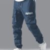 Lymio Track Pant for Men || Track Pants || Plain Track Pant (TP-11-Navyblue-L) - Image 6