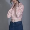 Leriya Fashion Women's Western Tops | with Hoddie Neck & Long Sleeve | Stylish Checks Stretchable & Comfortable for Casual | Travelling | Outing | Office for Ladies (Small, Peach) - Image 6