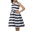 Shahina Fashion Baby Girl Dress in Trendy Stripe Print Children's Fashion Multicolor Magic 9-10 Years - Image 4
