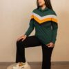 PRETTIFY Women's and Girl's Full Sleeves Casual Types Winter Wear Self Design Hoodie. (in, Alpha, L, Green-4) - Image 6