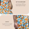 GRECIILOOKS Men Rayon Casual Regular Fit Co-Ord Set (Orange, Small) - Image 3