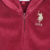 U.S. POLO ASSN. UGSWS0077 Velour Tape SWS, 12T Sweatshirts Dk. Pink - Image 2