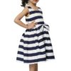 Shahina Fashion Baby Girl Dress in Trendy Stripe Print Children's Fashion Multicolor Magic 9-10 Years - Image 3