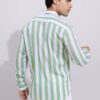 U-TURN Casual Slim Fit Shirt For Men| Latest Shirt For Men| Men Stylish Shirt | Men Printed Striped Shirt (Lightgreen; Medium) - Image 4