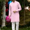 LAXMINARAYAN FASHION-Cotton Blend Fabric Mens and Womens Kurta and Couple Kurti Dress 2 pcs Combo (Pink, Men - XL/Women - XXL) - Image 2