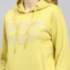 Monte Carlo Womens Yellow Printed Hooded Neck Full Sleeve Sweatshirt (224067661-1-42) - Image 2