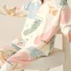 LOUIS LUXE Womens Night Dress || Full Pyjama Set || Nightsuit || Women Nightwear ||Round Neck Full Sleeve Nightsuit || Loungewear || Everyday Nightdress (ND-02-CREAM-S) - Image 5