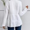 TADKEE Women's Solid Regular Fit Tunic Shirt (FN-Pop-Top-132-White-M_White - Image 5