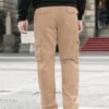 GRECIILOOKS Regular Fit Cotton Trousers Baggy Mid Rise Pants Cargos for Men (GL-TP-1049_Brown_L) - Image 7