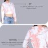 Leriya Fashion Women's Western Crop Top with Hoodie Neck & Long Sleeve || Drawstring Pullover Tops || Loose Casual Hoodies for Women Top. (Small, Peach) - Image 5