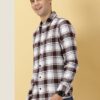 Thomas Scott Men's Slim Fit Full Sleeves Tartan Checked Casual Shirt (Maroon) - Image 5