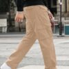 GRECIILOOKS Regular Fit Cotton Trousers Baggy Mid Rise Pants Cargos for Men (GL-TP-1049_Brown_L) - Image 6