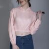 Leriya Fashion Women's Western Tops | with Hoddie Neck & Long Sleeve | Stylish Checks Stretchable & Comfortable for Casual | Travelling | Outing | Office for Ladies (Small, Peach) - Image 2