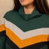 PRETTIFY Women's and Girl's Full Sleeves Casual Types Winter Wear Self Design Hoodie. (in, Alpha, L, Green-4) - Image 7