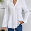 TADKEE Women's Solid Regular Fit Tunic Shirt (FN-Pop-Top-132-White-M_White - Image 6