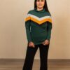 PRETTIFY Women's and Girl's Full Sleeves Casual Types Winter Wear Self Design Hoodie. (in, Alpha, L, Green-4) - Image 5