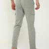 NEVER NEUD Men's Lazy Linen Cargo Pants, Stylish 6 Pocketed Relaxed Fit Trousers for Men, 98% Cotton 2% Linen, Mid Rise, Comfortable with Elastic Waist & Drawstring (Stone, 34) - Image 5