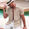 Lymio Regular Fit Shirt for Men|| Men Stylish Regular Fit Shirt (Resort-Slub) (in, Alpha, L, Chiku) - Image 3