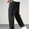 Lymio Cargo Pants for Men|| Cotton Cargo Pants for Men (Cargo-26-Black-3XL) - Image 5